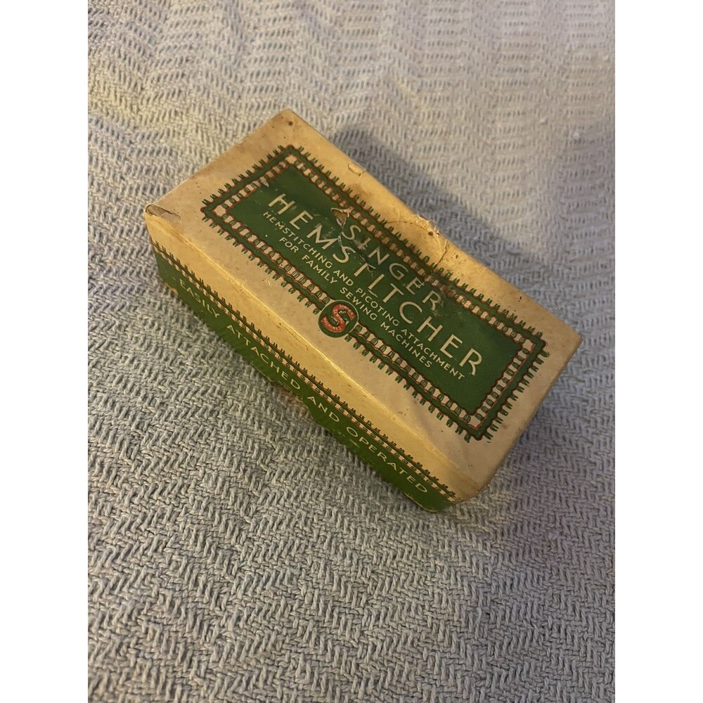 Vintage Singer Hemstitcher & Picoting Attachment 121387 w/ Plate 121388 Booklet